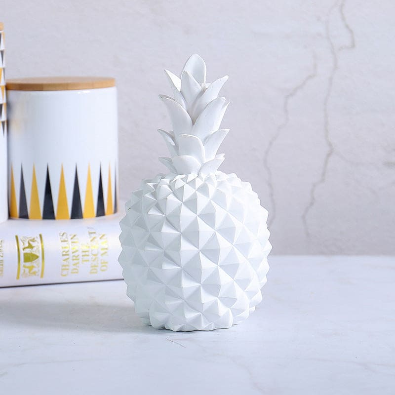 Tirelire ananas blanche en résine synthétique Vase 