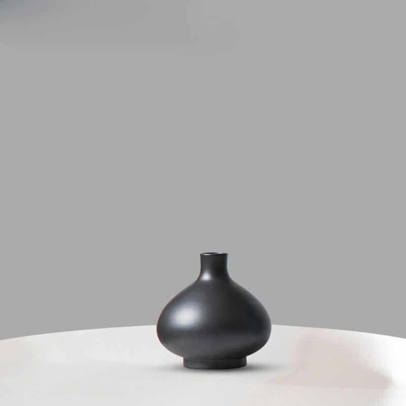 Vase design en céramique noir Vase 