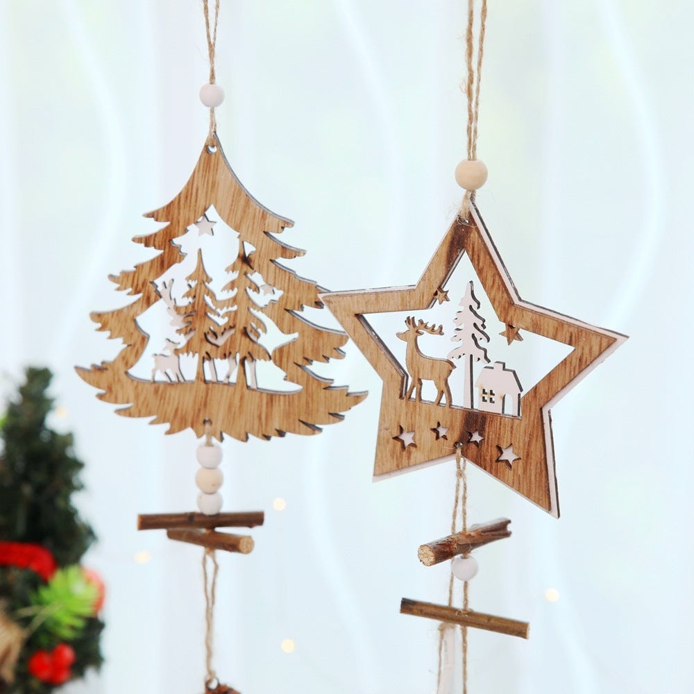 pendentif de Noël nordique en bois Accessoires de cuisine 