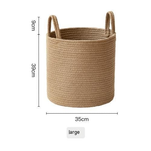 Jute Hand-woven Cotton Basket Vase