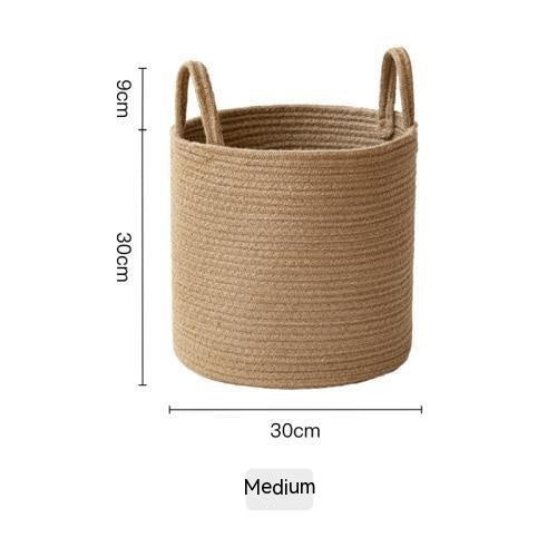 Jute Hand-woven Cotton Basket Vase