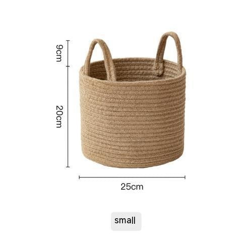 Jute Hand-woven Cotton Basket Vase