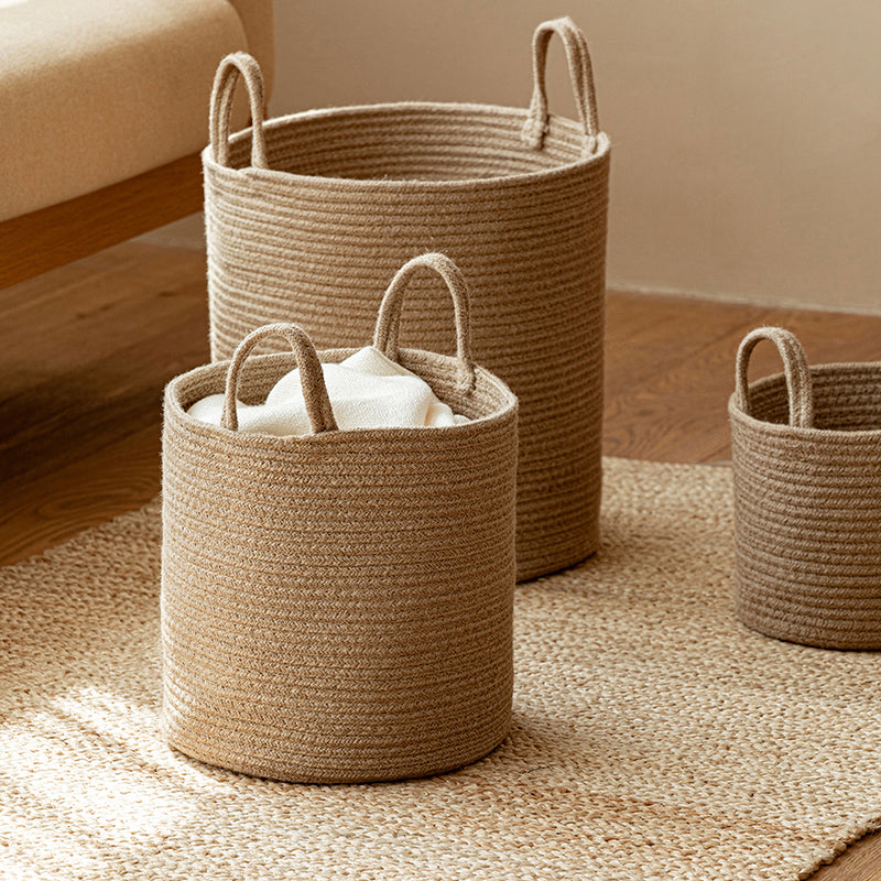 Jute Hand-woven Cotton Basket Vase